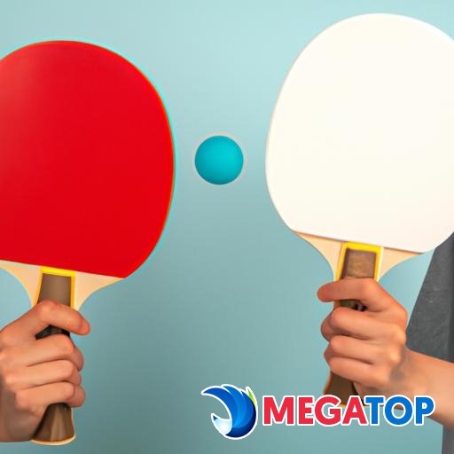 Người chơi đang so sánh hai chiếc vợt bóng bàn để tìm hiểu và đưa ra quyết định.