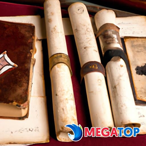 Một bộ sưu tập các cuốn sách và bản sao cổ về việc coi bói nốt ruồi và chiêm tinh.