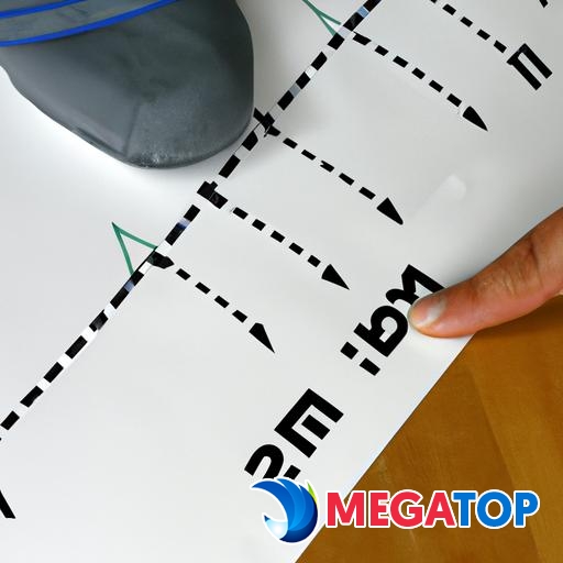 Một hình ảnh minh họa quá trình đo đạc chiều dài chân bằng thước và đánh dấu trên một tờ giấy.