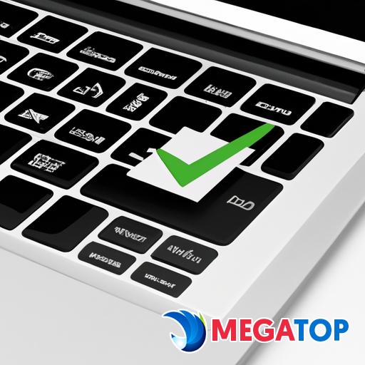 Một danh sách kiểm tra với biểu tượng dấu tick trên bàn phím laptop, thể hiện các yếu tố cần lưu ý khi chọn dấu tick trong Microsoft Word.